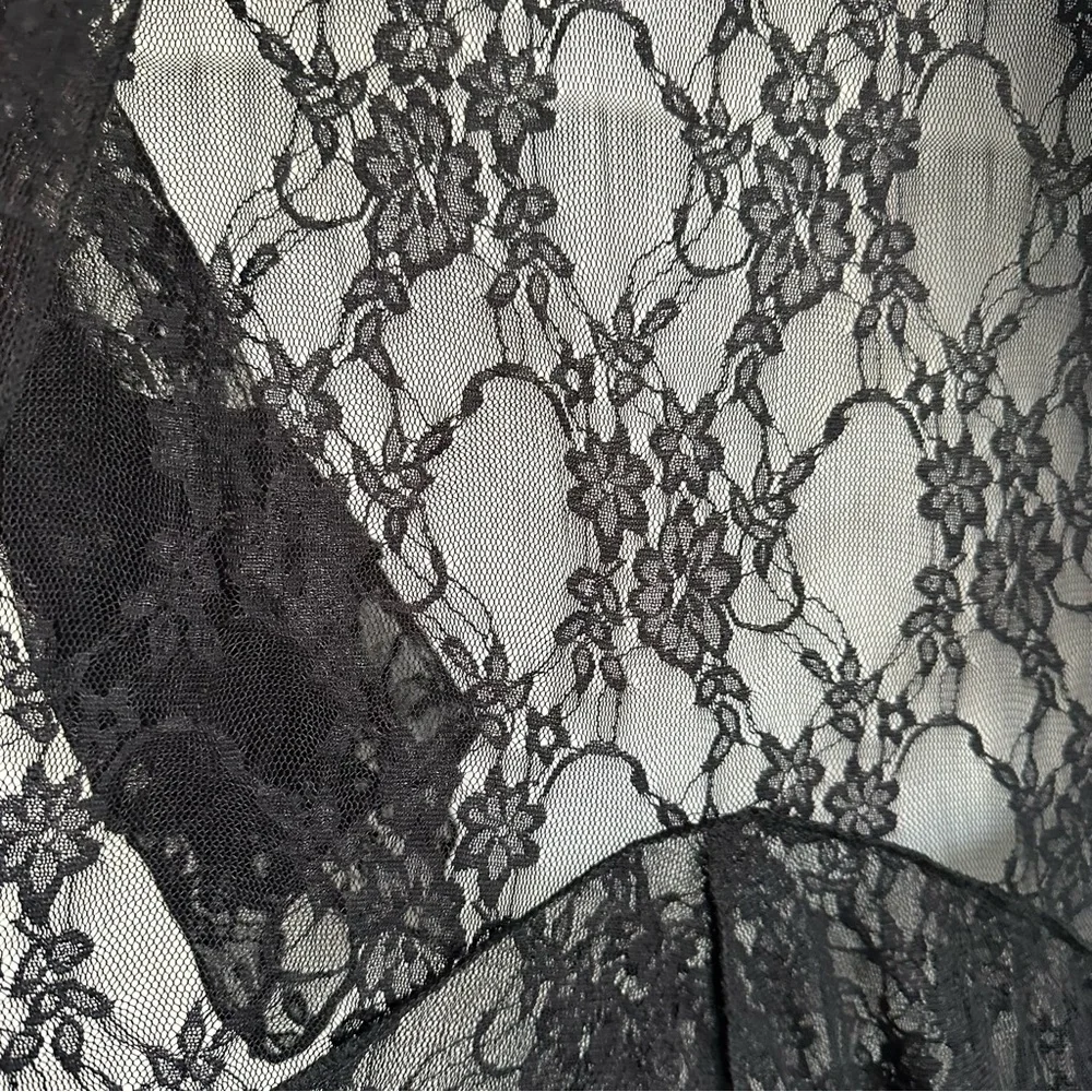 Vintage Ethos Duster Black Lace Floral Whimsigoth Goth Fairy Mesh Flare Sleeve - Picture 10 of 15